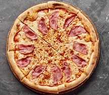 Пицца Маргарита с ветчиной