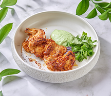 Цыпленок пряный с миксом зелени