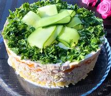 Мимоза из курицы