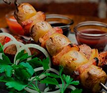 Шашлык из молодого картофеля