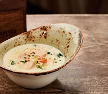 Чаудер с лососем