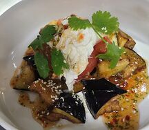 Хрустящие баклажаны со страчателлой