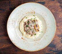 Бефстроганов с картофельным пюре