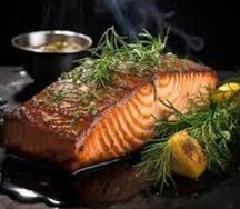 Семга на мангале