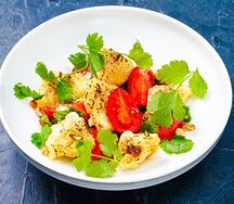 Хрустящие баклажаны с томатами и орехами