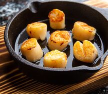 Гребешки на сковороде