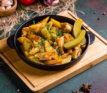 Картофель с грибами по-домашнему