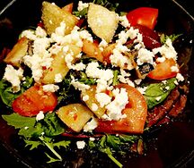 Салат с баклажанами и брынзой