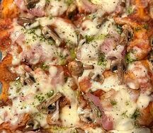 Римская пицца Бекон с грибами