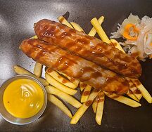 Куриные колбаски на гриле