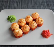 Запеченный сырный с креветкой