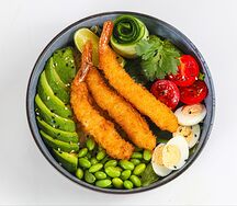 Поке с креветкой темпура 