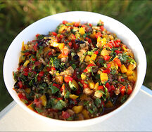 Горячий салат на мангале