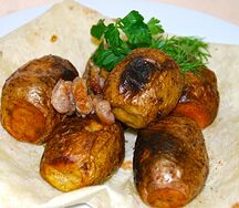 Картофель по-кавказски на мангале