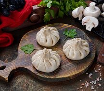 Хинкали с грибами