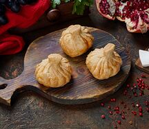 Жареные хинкали с бараниной