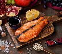 Семга на мангале