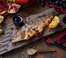 Сибас на мангале