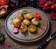 Картофель молодой на углях