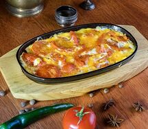 Яичница с помидорами