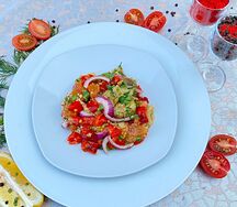 Овощной салат на мангале