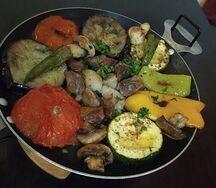 Садж из баранины (с овощами)