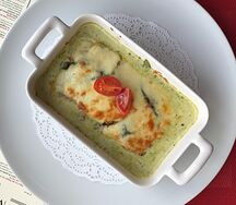 Лазанья с курицей и грибами