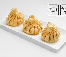 Хинкали со свининой и говядиной жареные