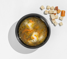 Куриный суп с гренками