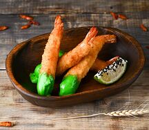 Креветки в соусе васаби