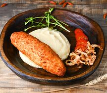 Киевская котлета с картофельным пюре