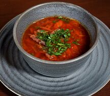 Борщ Деревенский со сметаной