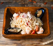 Спагетти с морепродуктами