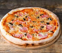 Пицца из дровяной печи Ветчина-грибы