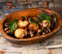 Картофель жареный с грибами