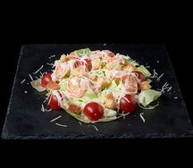 Салат Цезарь с креветками