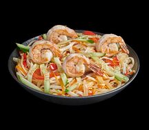 Wok удон с креветкой