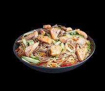 Wok лапша соба с лососем