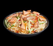 Wok лапша удон с лососем