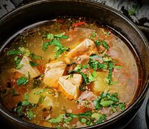 Уха из семги и судака