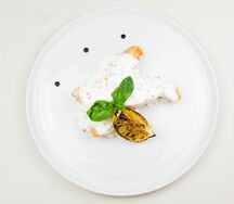 Семга в сливочно-икорном соусе