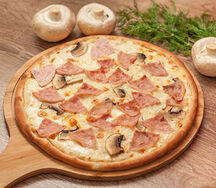 Пицца прошутто с грибами