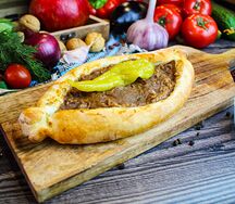 Хачапури по-аджарски с фасолью постный