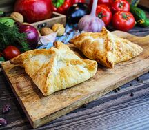 Хачапури с картофелем и грибами постный