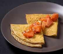 Блины с красной рыбкой