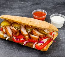 Гриль-чиабатта с куриным шашлыком
