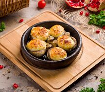 Грибы, запеченные с мясом