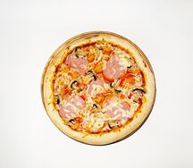 С ветчиной и грибами