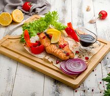 Семга на углях