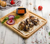 Шампиньоны на мангале